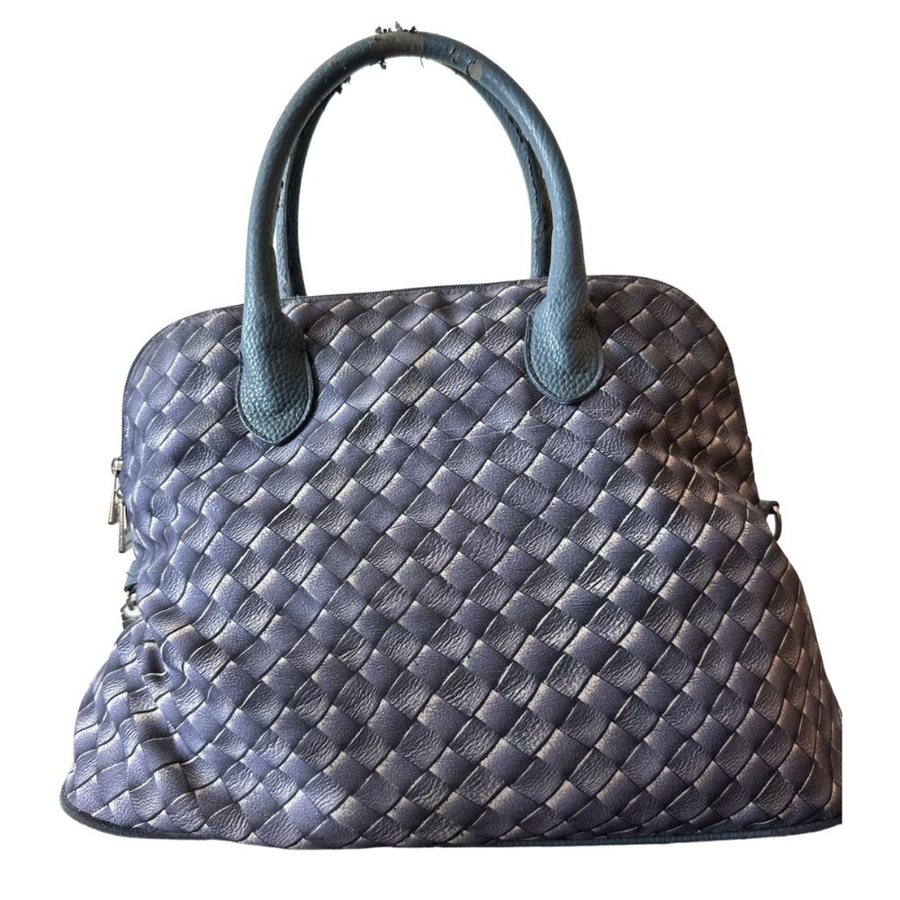 Söftbag dark gray and white checkered vintage totebag